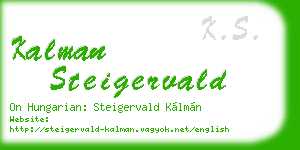 kalman steigervald business card