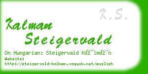 kalman steigervald business card